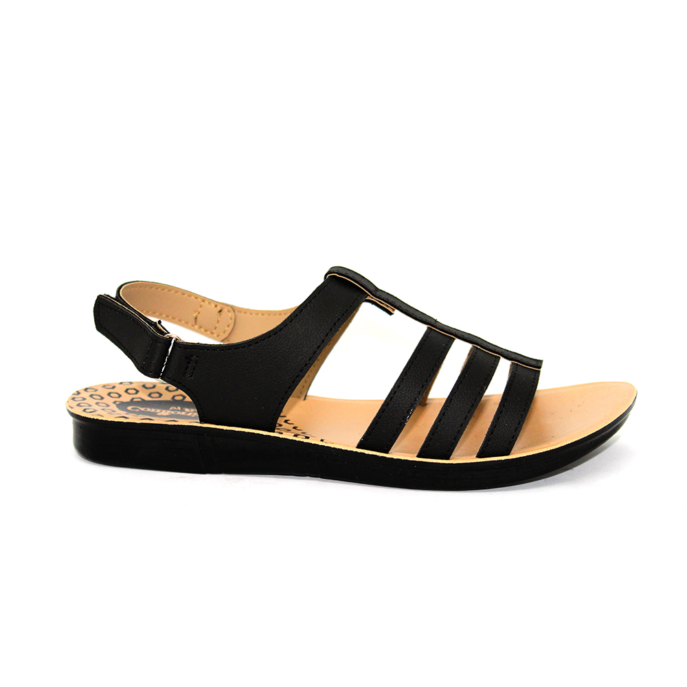 Bata Ladies Synthetic Black Sandals 