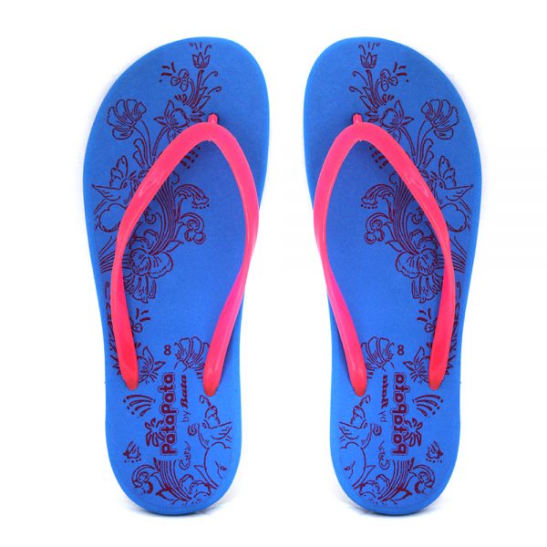 ladies red flip flops