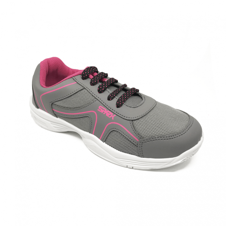 Bata women’s Textile Grey and Pink Sports Shoes – Oscar - bata.lk