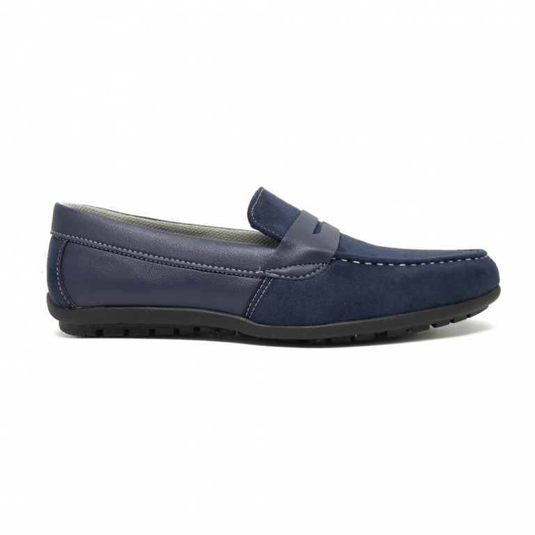 Bata Mens Faux Suede Blue Loafers – Isaac - bata.lk