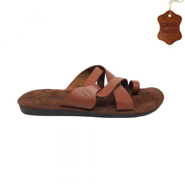Brown leather sandals – Calton-Cross | bata.lk