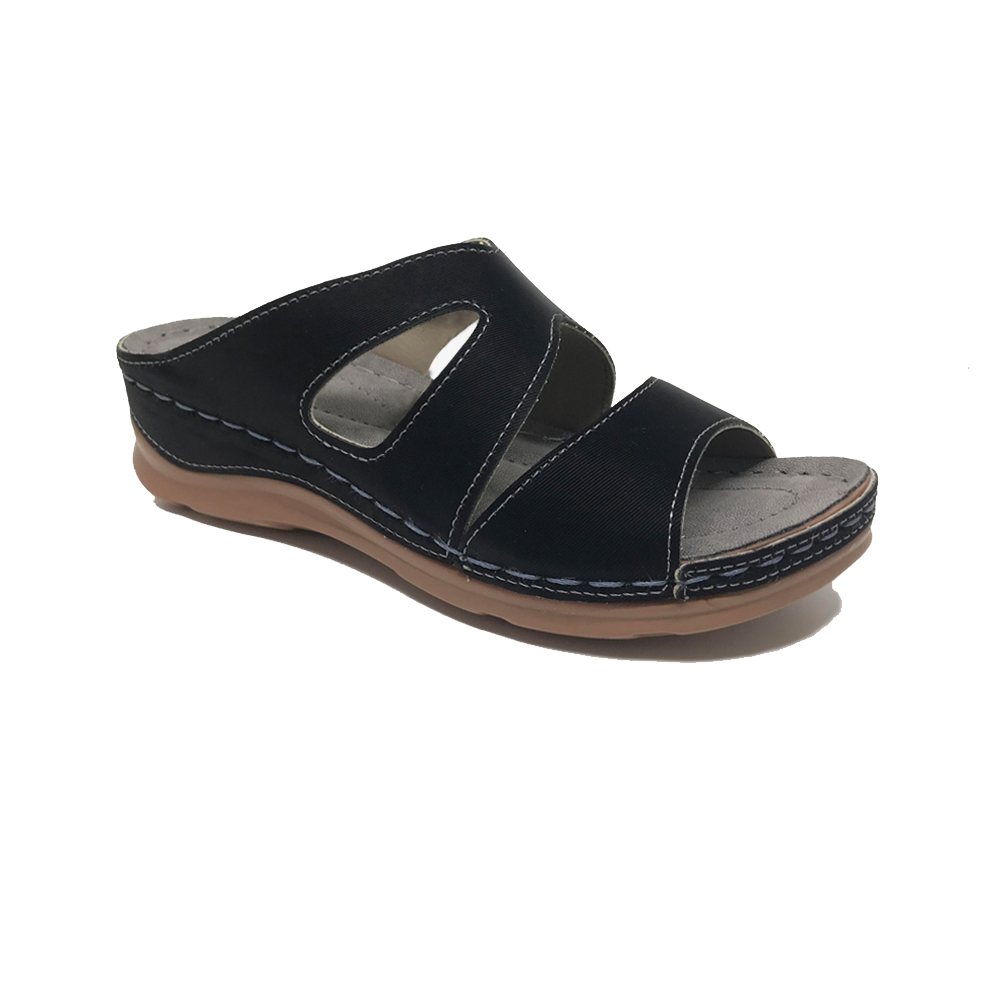 Bata Comfit ladies black wedge sandal – Maya | bata.lk
